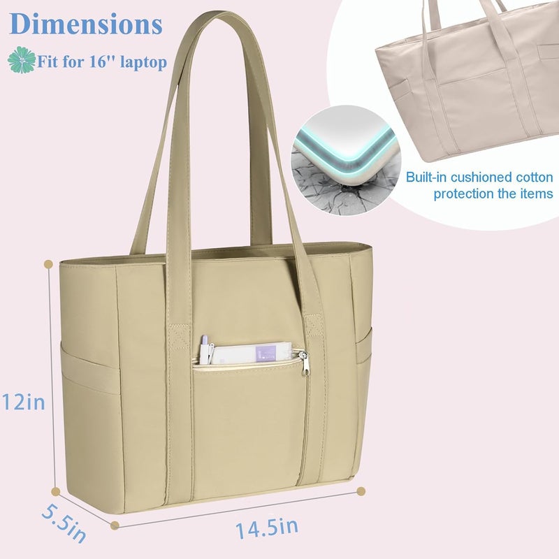 CTWWFS Tote Bag for Women, Travel Essentials Large Tote Bag with Zipper, Top Handle Handbag for Travel, Work - Image 5